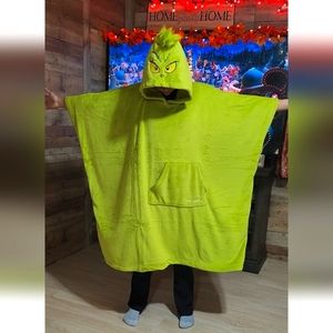 Grinch Plush Blanket Hoodie